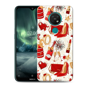 Силиконовый чехол на Nokia 7.2 с принтом Новый год