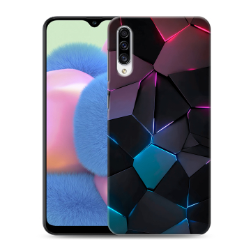 Силиконовый чехол на Samsung Galaxy A30s с принтом Геометрия неона Силиконовый чехол на Samsung Galaxy A30s с принтом Геометрия неона