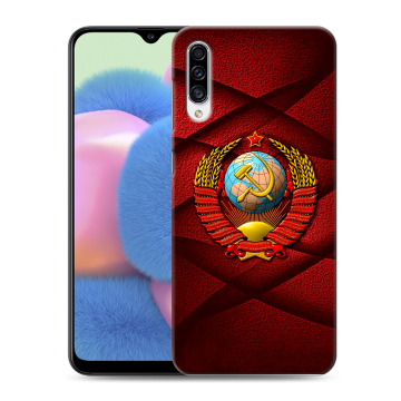 Силиконовый чехол на Samsung Galaxy A30s с принтом Герб СССР Силиконовый чехол на Samsung Galaxy A30s с принтом Герб СССР