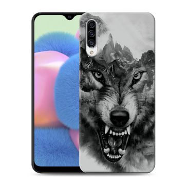 Силиконовый чехол на Samsung Galaxy A30s с принтом Волк Силиконовый чехол на Samsung Galaxy A30s с принтом Волк