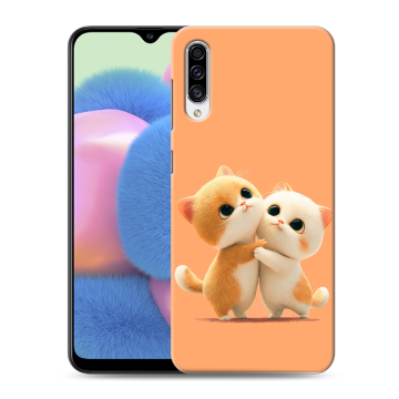Силиконовый чехол на Samsung Galaxy A30s с принтом Милые котики Силиконовый чехол на Samsung Galaxy A30s с принтом Милые котики