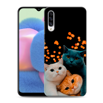 Силиконовый чехол на Samsung Galaxy A30s с принтом Кошки Силиконовый чехол на Samsung Galaxy A30s с принтом Кошки
