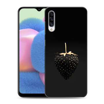 Силиконовый чехол на Samsung Galaxy A30s с принтом Черная клубника Силиконовый чехол на Samsung Galaxy A30s с принтом Черная клубника