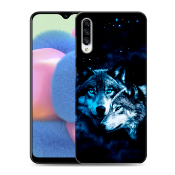 Силиконовый чехол на Samsung Galaxy A30s с принтом Волки Силиконовый чехол на Samsung Galaxy A30s с принтом Волки