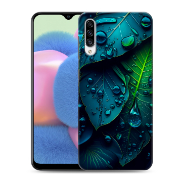 Силиконовый чехол на Samsung Galaxy A30s с принтом Листья Силиконовый чехол на Samsung Galaxy A30s с принтом Листья