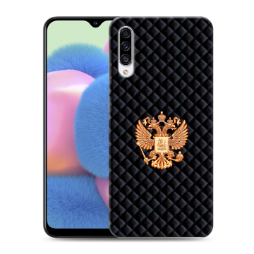 Силиконовый чехол на Samsung Galaxy A30s с принтом Герб России принт