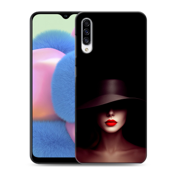 Силиконовый чехол на Samsung Galaxy A30s с принтом Девушка в шляпе