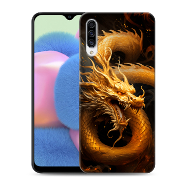 Силиконовый чехол на Samsung Galaxy A30s с принтом Золотой дракон Силиконовый чехол на Samsung Galaxy A30s с принтом Золотой дракон