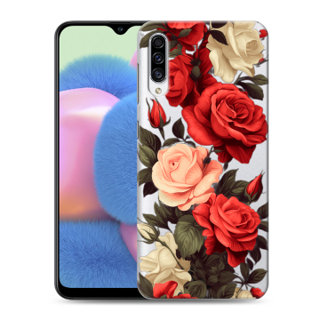 Силиконовый чехол на Samsung Galaxy A30s с принтом Розы