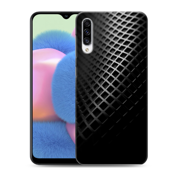 Силиконовый чехол на Samsung Galaxy A30s с принтом Текстура металла