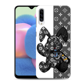 Силиконовый чехол на Samsung Galaxy A30s с принтом Луи робот