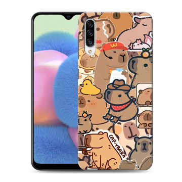 Силиконовый чехол на Samsung Galaxy A30s с принтом капибара