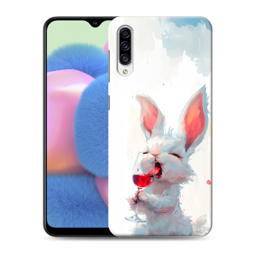 Силиконовый чехол на Samsung Galaxy A30s с принтом кролик зайчик