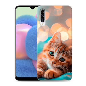 Силиконовый чехол на Samsung Galaxy A30s с принтом котик