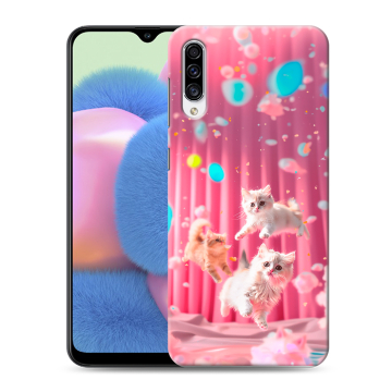 Силиконовый чехол на Samsung Galaxy A30s с принтом милые котики Силиконовый чехол на Samsung Galaxy A30s с принтом милые котики