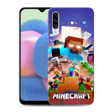 Силиконовый чехол на Samsung Galaxy A30s с принтом Майнкрафт Minecraft Силиконовый чехол на Samsung Galaxy A30s с принтом Майнкрафт Minecraft