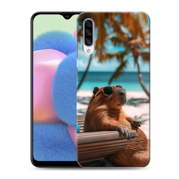 Силиконовый чехол на Samsung Galaxy A30s с принтом Капибара