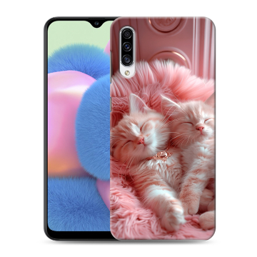 Силиконовый чехол на Samsung Galaxy A30s с принтом котята котики Силиконовый чехол на Samsung Galaxy A30s с принтом котята котики