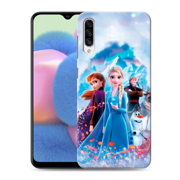Силиконовый чехол на Samsung Galaxy A30s с принтом Холодное сердце Frozen