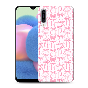 Силиконовый чехол на Samsung Galaxy A30s с принтом Розовые бантики