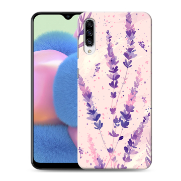 Силиконовый чехол на Samsung Galaxy A30s с принтом цветы лаванда