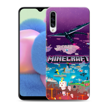 Силиконовый чехол на Samsung Galaxy A30s с принтом Майнкрафт Minecraft