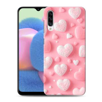 Силиконовый чехол на Samsung Galaxy A30s с принтом Сердечки