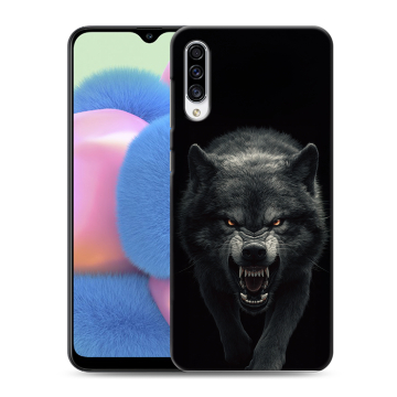 Силиконовый чехол на Samsung Galaxy A30s с принтом Волк