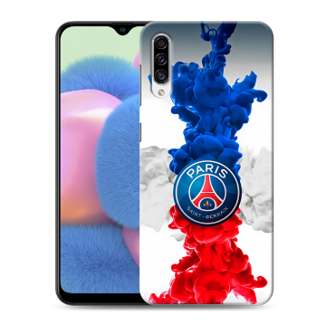 Силиконовый чехол на Samsung Galaxy A30s с принтом PSG ПСЖ Силиконовый чехол на Samsung Galaxy A30s с принтом PSG ПСЖ