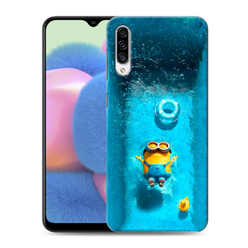 Силиконовый чехол на Samsung Galaxy A30s с принтом Миньоны Силиконовый чехол на Samsung Galaxy A30s с принтом Миньоны