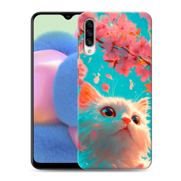 Силиконовый чехол на Samsung Galaxy A30s с принтом Красивый кот Силиконовый чехол на Samsung Galaxy A30s с принтом Красивый кот