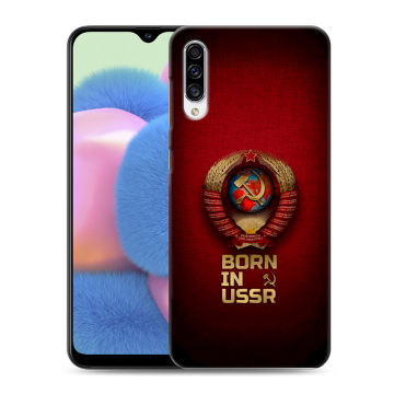Силиконовый чехол на Samsung Galaxy A30s с принтом Флаг Герб СССР Силиконовый чехол на Samsung Galaxy A30s с принтом Флаг Герб СССР