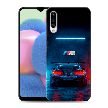 Силиконовый чехол на Samsung Galaxy A30s с принтом BMW БМВ