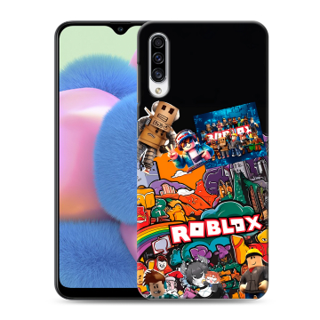 Силиконовый чехол на Samsung Galaxy A30s с принтом Roblox Роблокс