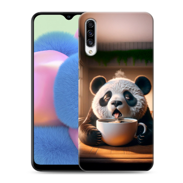 Силиконовый чехол на Samsung Galaxy A30s с принтом смешная панда