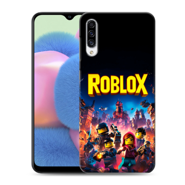 Силиконовый чехол на Samsung Galaxy A30s с принтом Roblox Роблокс
