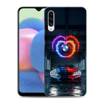 Силиконовый чехол на Samsung Galaxy A30s с принтом BMW БМВ