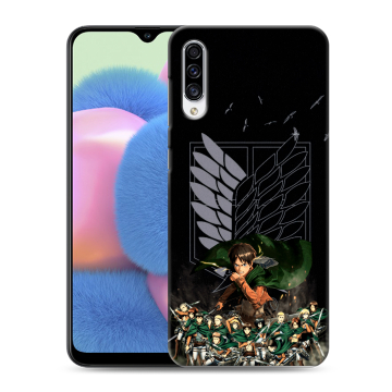 Силиконовый чехол на Samsung Galaxy A30s с принтом Атака титанов