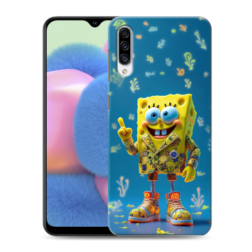Силиконовый чехол на Samsung Galaxy A30s с принтом Спанч боб Спанчбоб