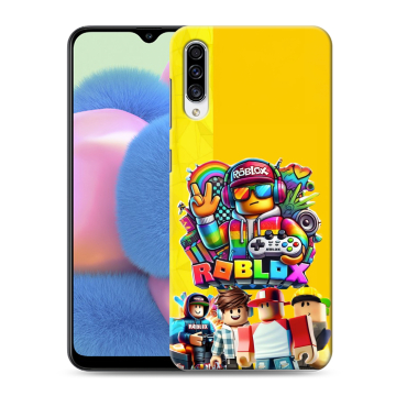 Силиконовый чехол на Samsung Galaxy A30s с принтом Roblox Роблокс