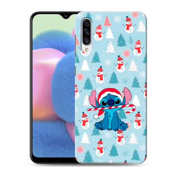 Силиконовый чехол на Samsung Galaxy A30s с принтом Стич Новый год Силиконовый чехол на Samsung Galaxy A30s с принтом Стич Новый год
