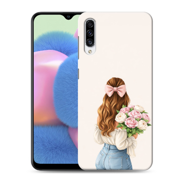 Силиконовый чехол на Samsung Galaxy A30s с принтом женский
