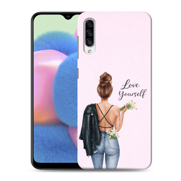 Силиконовый чехол на Samsung Galaxy A30s с принтом женский