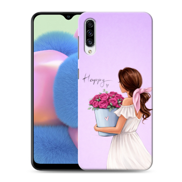 Силиконовый чехол на Samsung Galaxy A30s с принтом женский