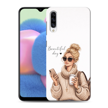 Силиконовый чехол на Samsung Galaxy A30s с принтом женский