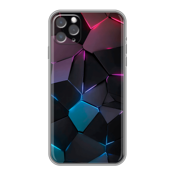 Силиконовый чехол на iPhone 11 Pro с принтом Геометрия неона