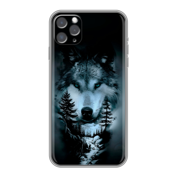 Силиконовый чехол на iPhone 11 Pro с принтом Лесной волк