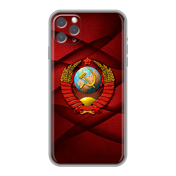 Силиконовый чехол на iPhone 11 Pro с принтом Герб СССР