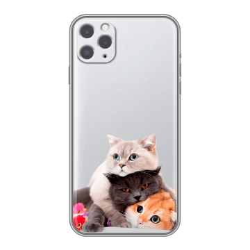 Силиконовый чехол на iPhone 11 Pro с принтом Кошки