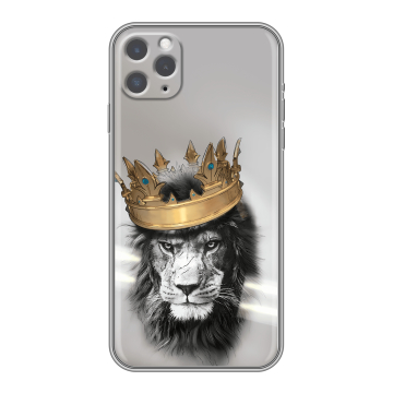 Силиконовый чехол на iPhone 11 Pro с принтом Лев с короной
